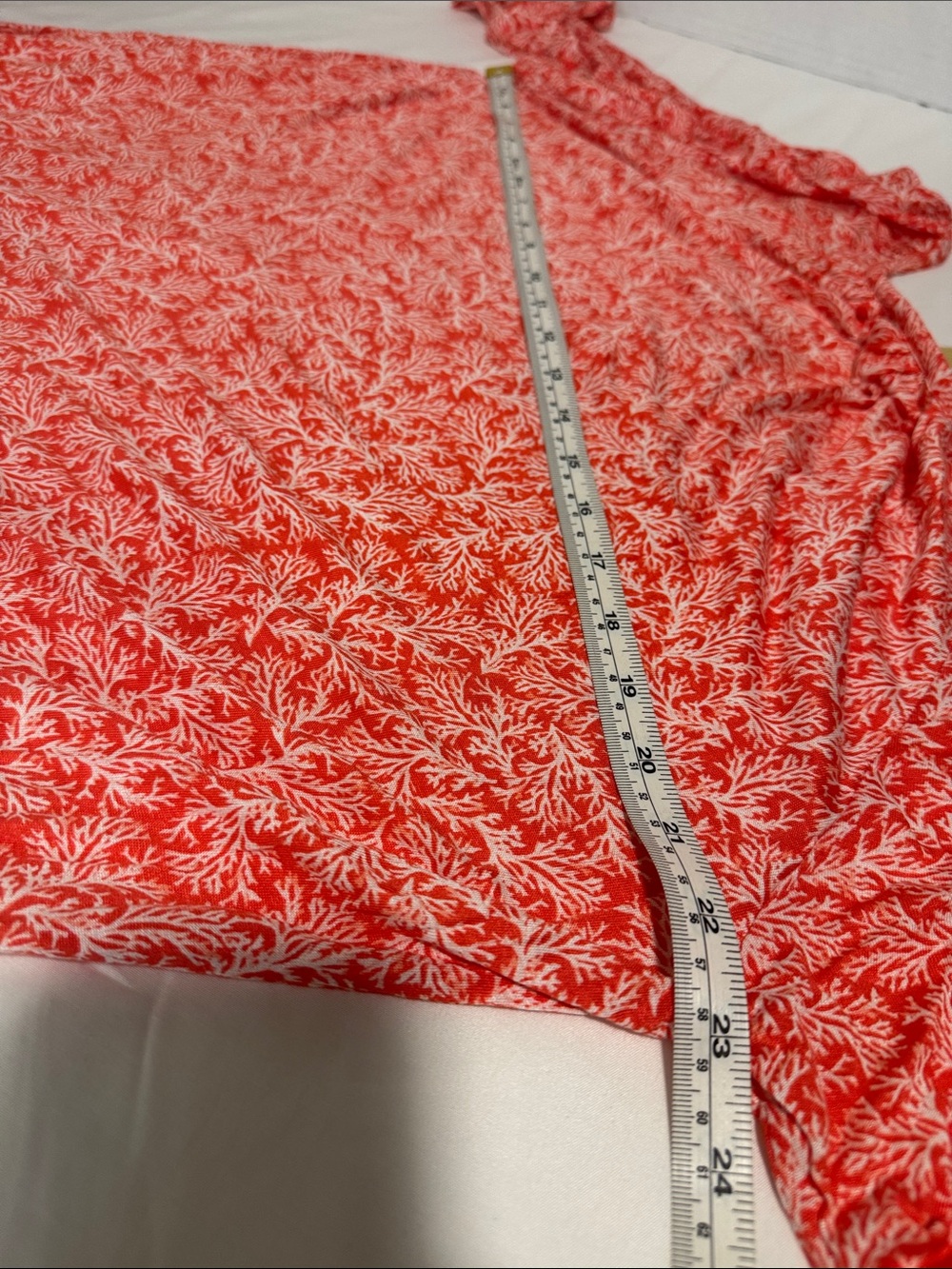 MICHAEL Michael Kors Red and White Printed Scoop Neck Top - Picture 6 of 9
